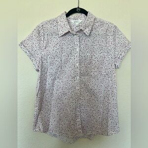Market & Spruce pink flower button down (M)